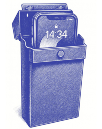 Illustration pour représenter le boitier. Dessin, couleur bleue